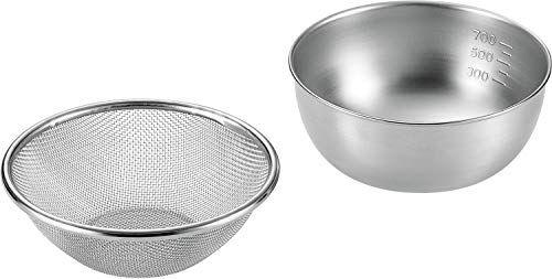 よこやま ざる SUS・ga (サス・ガ) ストロングメッシュ ザル16cm & ボウル15cm