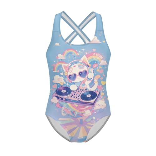 Image of Girls One Piece Swimsuits Size 5-14 Kawaii Gymnastics Leotard for Beach Vacations