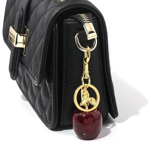 Image of Fruit Bag Charm Keychain - Gold Key Chain, Cute Purse Handbags Accessories - Beautiful Gift for Women
