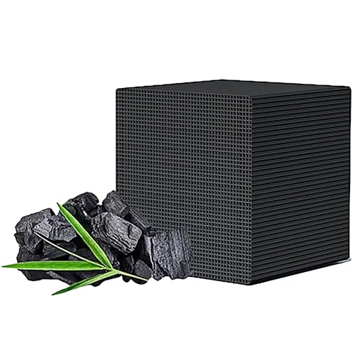 Nicoone Eco-Aquarium Water Purifier Cube,Reusable Activated Carbon Water Filter with Honeycomb Structure for Aquarium Fish Tank