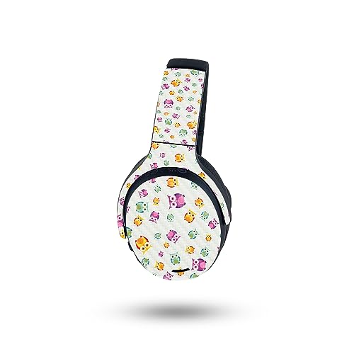 Image of MightySkins Carbon Fiber Skin Compatible with Skullcandy Crusher ANC 2 - Owls | Protective, Durable Textured Carbon Fiber Finish | Easy to Apply, Remove, and Change Styles