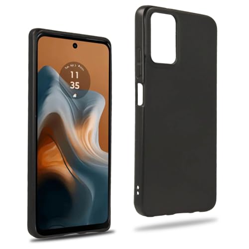 REY Funda Carcasa para Motorola Moto G 5G 2024, Anti-Deslizante Negra, Elegante y Ligera, TPU Flexible Premium