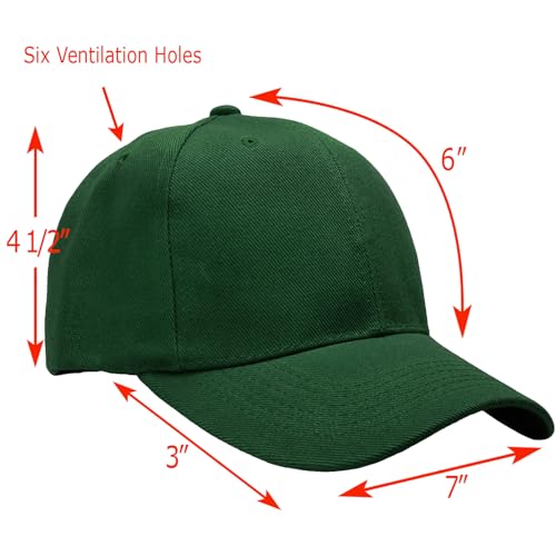 Image of Falari Wholesale Bulk Lot 12-Pack Baseball Cap Adjustable Size Plain Blank Solid Color