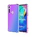 Produktbild HAOYE Hülle für Motorola Moto G8 Power Hülle, Farbverlauf-TPU Handyhülle, [Vier Ecken Verstärken] Weiche Transparent Silikon Soft TPU Case Schock-Absorption Durchsichtig Schutzhülle (Lila/Blau)