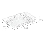 iDesign Expandable Vanity Drawer Organizer, The Clarity Collection – 11.25” to 18.5”, Clear - Image 2