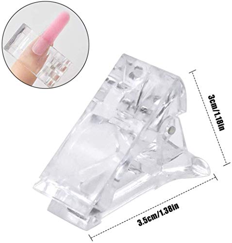 500 Stücke Acryl Künstliche Gefälschte Falsche Nägel Kunst Tipps mit Box für Damen Mädchen (100 Stück, Transluzent… – Bild 7