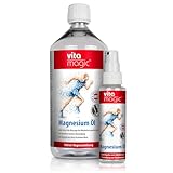 Water & Salt® 1l Magnesiumöl Zechstein Magnesiumspray mit Nachfüllflasche [DERMATOLOGISCH GETESTET] Magnesium Öl Magnesiumspray - Zertifiziertes Naturprodukt - Magnesium Oil frei von Zusatzstoffen
