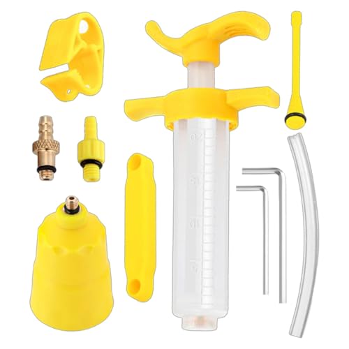 EUBEISAQI Kit de purga de freno de bicicleta de montaña, kit de purga de aceite mineral de freno de disco hidráulico para bicicleta de montaña, kit de herramientas de reparación de purga de aceite,