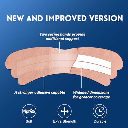 100pcs nasal strips for snoring extra strength nose strips breathing nose tape for sports and sleep anti snoring strips help stop snoring and nasal congestion relief