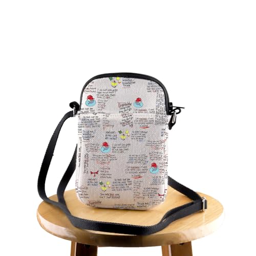 JYTAPP Cartoon Quotes Inspired Crossbody Bag Cartoon Musical Gift Crossbody Purse Bag for Cartoon Fans