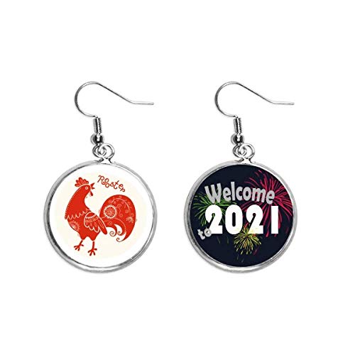 Pendientes del Gallo de Plata para Brillar en Eventos