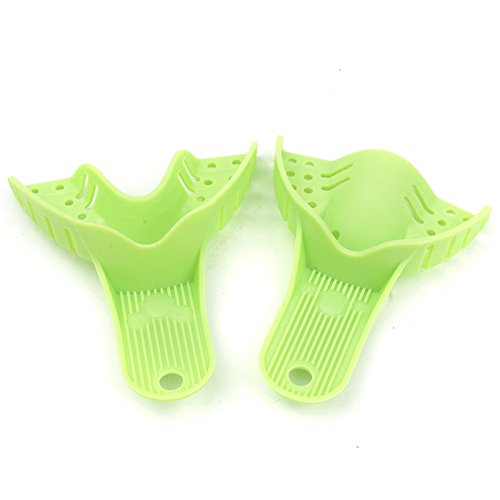 AZDENT Dental Supply Impression Trays Autoclavable Central 10pcs/Box(Light Green)