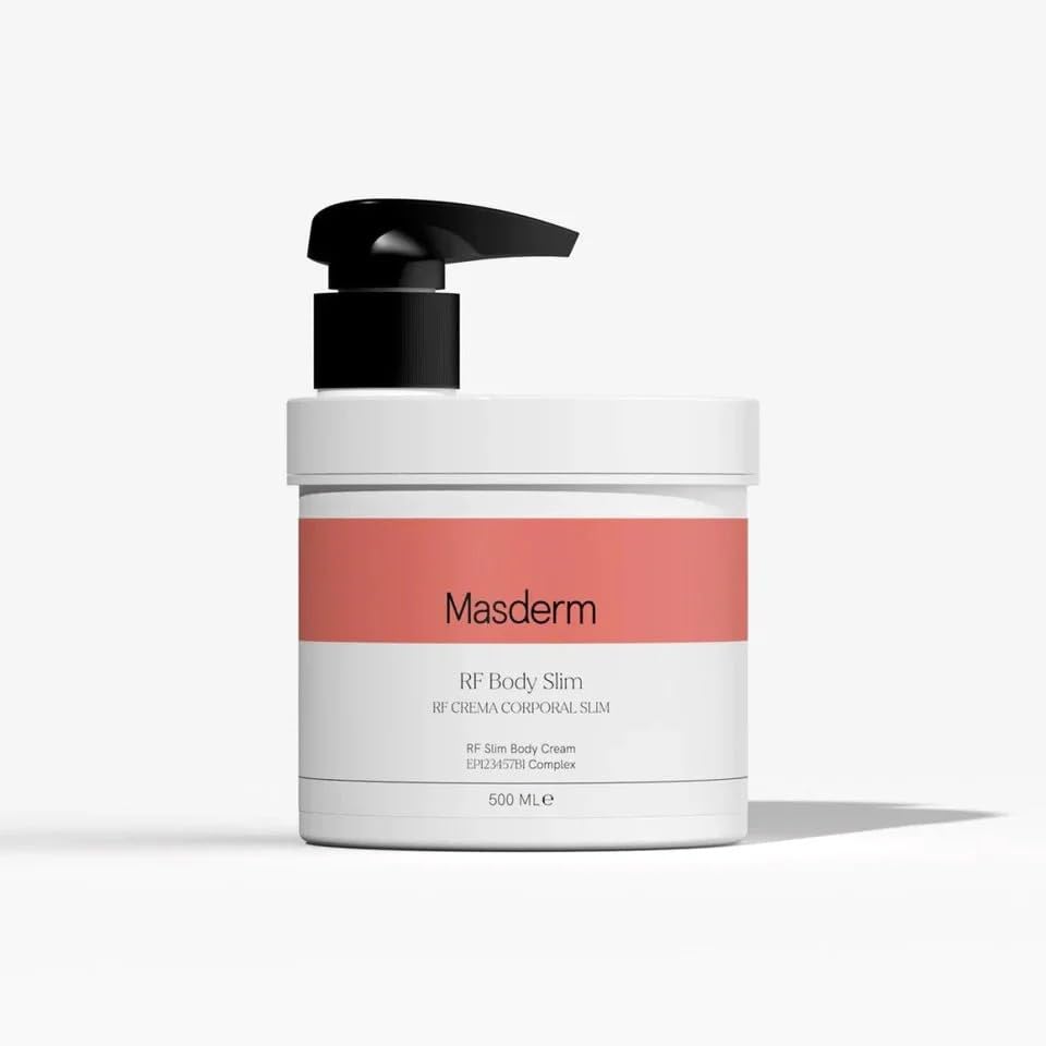 MASDERM - Crema Anticelulítica Reductora 500 ml, Crema Reafirmante Corporal Mujer y Hombre, Gel Reductor Abdomen y Glúteos, Radiofrecuencia Corporal, Tratamiento Anticelulitis Profesional