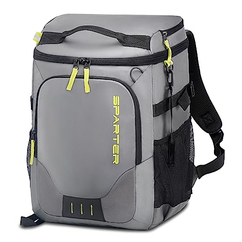 Image of SPARTER Backpack Cooler Insulated Leak Proof 33 /49 Cans, 2 Insulated Compartments Thermal Bag, Portable Lightweight Beach Travel Camping Lunch Backpack for Men and Women