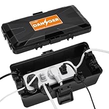 Blumway Medium Outdoor Electrical Box 10 x 5.9 x 3.7 inch, IP54 Waterproof Outdoor Outlet Covers Weatherproof,Fluorescent Label,Covers Protect Outlet,Plug,Power Strip,Timer,Socket,Holiday Light