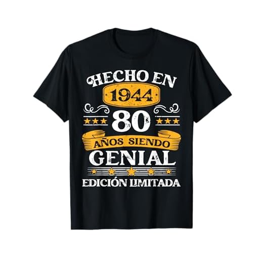 80 Años Cumpleaños Regalo Hombre Hecho En 1944 Hombre 1944 Camiseta
