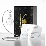 Dog Memorial Gifts, Elegant Pet Sympathy Suncatcher Loss of Dog, Modern Remembrance Prism for Lost Pets with Gift Box and Keepsake Card, Crystal Sun Catcher in Memory of Pet Cat