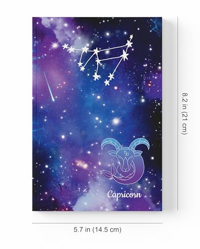 Image of AccuPrints A5 Premium Soft Bound Notebook Size 5.8 * 8.25 inches Diary for Girls and Women (144 Ruled Pages with planner, 80 GSM) (Capricorn zodiac signs)