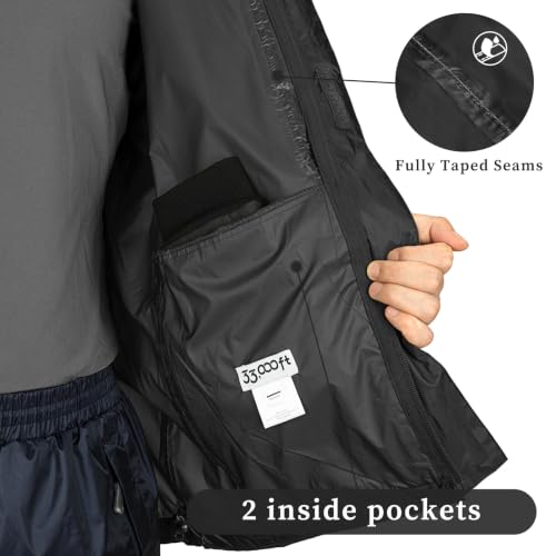 33,000ft Packable Waterproof Rain Jacket