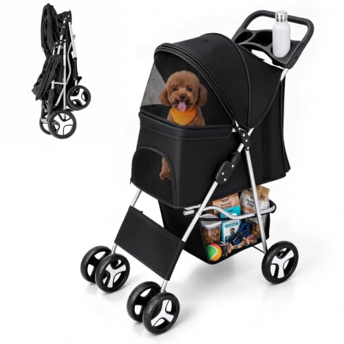 ZENY Foldable 4-Wheel Stroller