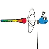 LANGE WETTERBESTÄNDIG - Alle Materialien des Windspiels sind auf UV-Beständigkeit geprüft und hervorragend wetterfest – Das Windspiel ist überdurchschnittlich starkwindtauglich. Durch die wartungsfreien Nylongleitlager drehen die Flügel jahrelang unaufhaltsam und immer zuverlässig.