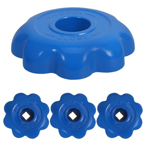 AMUSLESUR 4pcs Aluminum Alloy Gas Cylinder Valve Handwheel, Anti-Slip Industrial Replacement Control Knob for Cylinder Regulator and Gas Valve Operation in Laboratory and Industrial Use