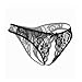 Justgoo Womens Lace G-String Thongs Panties Underwear Low Rise T-Back Underpants Pack of 1-6