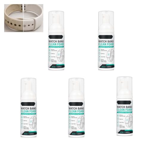 Kit de nettoyage en mousse pour bracelet de montre pour bracelet en silicone électronique, mousse de nettoyage à sec pour montres, accessoires, élimine la saleté, solution douce sans rinçage (5pcs)