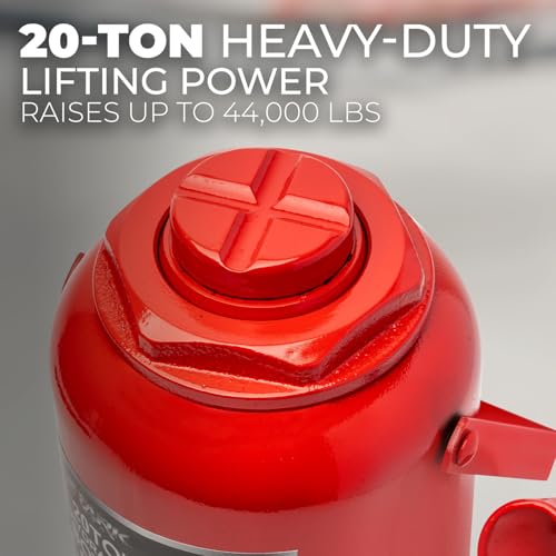 Image of XtremepowerUS Hydraulic Bottle Jack (20 Ton) Portable Hydraulic Jack Lift Height Farm RV Truck Equipment Automotive Shop