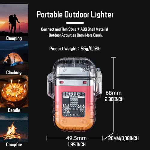 Encendedor eléctrico recargable plasma impermeable rosa y amarillo miniatura 5