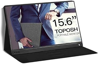 TOPOSH Portable Monitor 15.6” USB Type-C Full HD 1080 IPS USB C Portable