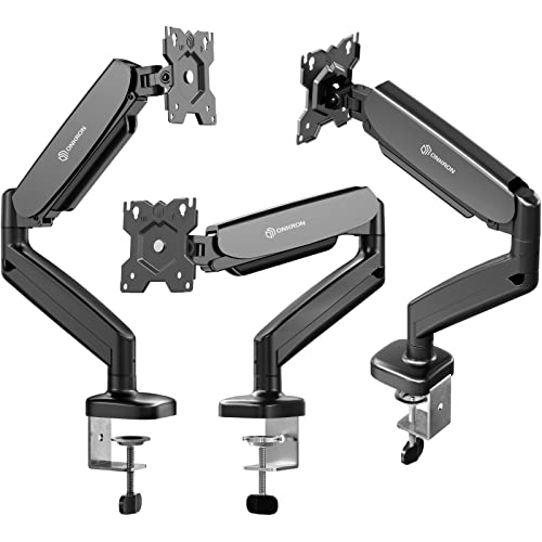Image of ONKRON Single Monitor Mount Arm for 13-32 Inch Screens up to 17.6 lbs, Full Motion Monitor Mount Desk Swivel Tilt Rotation - 75x75 & 100x100 VESA Desk Mount /Computer Monitor Arm Gas Spring Black
