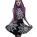 Produktbild Gothic Kleid Mittelalter Punk Minirock Piebo Damen Fashion Black Mysterious Spinnennetz Drucken Steampunk Mini Kleider A Line Rock Streetwear Retro Cosplay Kostüm Fasching Fasnacht Karneval Party