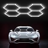 HYPERLITE Gen 2 Hexagon Garage Lights: 168W 16800LM 5 Grids Hexagon Led Light, 6500K Ultra Bright Honeycomb Hex Lights, Durable Design for Garage, Shop, Basement, Barber, Homegym