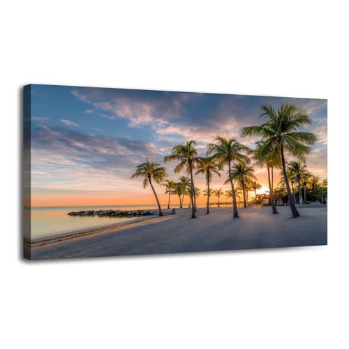 30"x 60" Canvas Wall Art Sunrise by ocean beach Florida