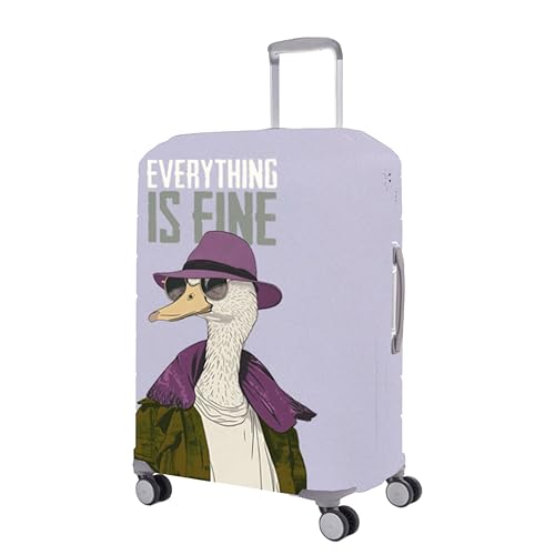 Image of WanderWraps Spendex Polyester Protective Luggage Cover | Hard Luggage Trolley Bag Cover | Washable | Dust Proof | Stretchable | L - 28 inch | Dapper-Drake