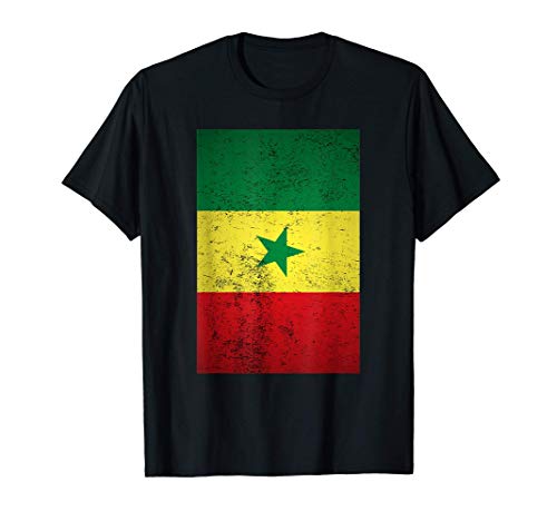 Grunge Senegal Flag Retro Dakar West Africa Senegalese Gift T-Shirt