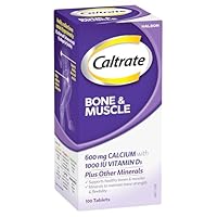 Caltrate Bone & Muscle Calcium with 1000IU Vitamin D, 100 Tablets | Supports Healthy Bones & Muscles