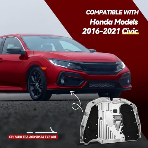 Engine Splash Shield Underbody Guard Compatible with 2016-2021 Honda Civic by Zafusoko - Used condition - Image 2