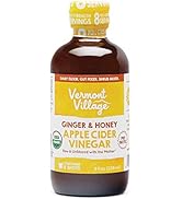 Vermont Village Ginger Honey Apple Cider Vinegar (Organic), 8 oz (Pack of 4)