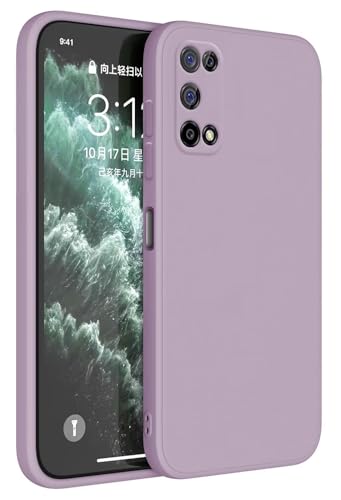 Topme Funda para Realme 7 5G (6.5' Inches) Carcasa Caja Case Estuche, Funda Protectora de Piel de Silicona TPU - Hierba púrpura