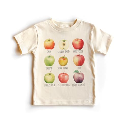 Fall For Apple Picking Toddler Shirt - Cute Fruit Names Tee - Orchard T-Shirt - Boho Natural Kids Shirts