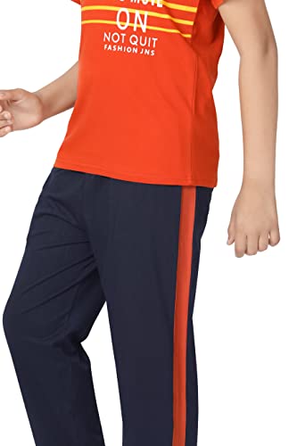 Image of Kids Night Suit for Boys - Cotton Set of Pyjama & T-Shirt Sleepwear - Lightweight & Comfortable Night Wear for Kids