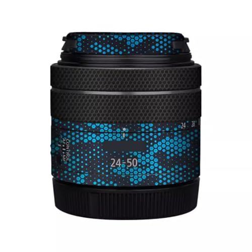 RF 24-50 4.5-6.3 レンズキャップスキン 傷防止 カメラステッカー に適合する Canon RF 24-50mm F4.5-6.3 保護ラップフィルムプロテクターデカール(マンバブルー)
