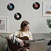 Lotsdonxia 8 Pcs Self-Adhesive Vinyl Record Wall Decor - Party Fake Records Cardboard Art Decoration, Retro Music Album Poster Set for Bedroom, Studio #3