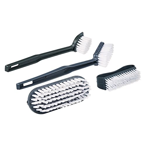 Invero® - Juego de 4 cepillos de limpieza surtidos, ideal para todas las cocinas y baños