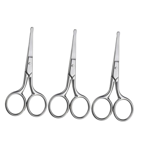 FOMIYES Nasal Hair Cutter Portable Nose Hair Trimmer Safety Stainless Steel Beauty Scissors