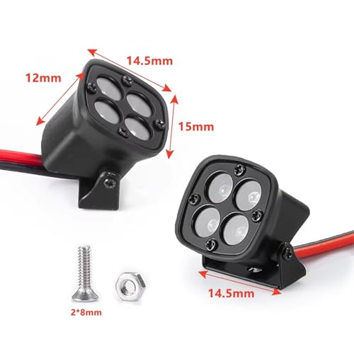Phares projecteurs RC pour Axial SCX10 TRX4 et crawler 1/10