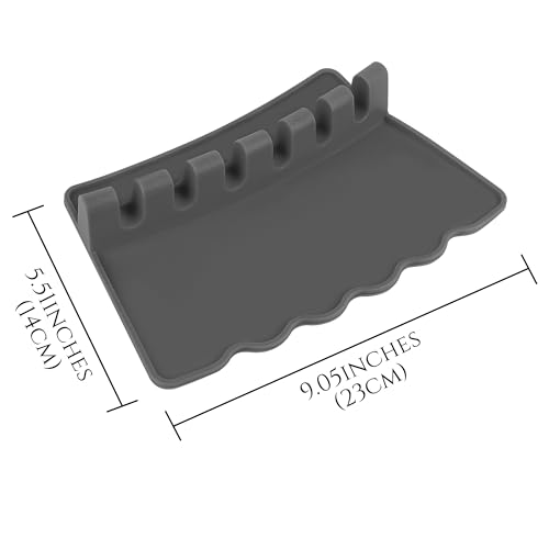 Image of Silicone Paint Brush Holder, Brush Holder for Artist, 6 Slots Large Paint Brushs, Rest Suitable Watercolor, Oil, Acrylic Painting Brushes Storage(Grey)