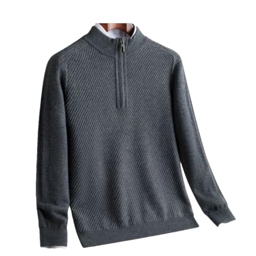 Men’S Long Sleeve Solid Color Sweater Cold Proof Warm Keeping Casual Knitwear
